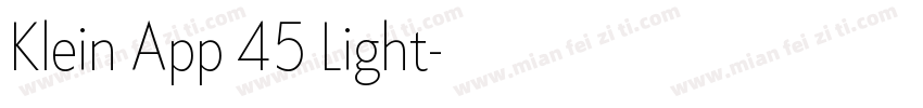 Klein App 45 Light字体转换